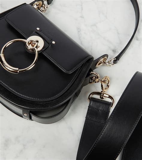 borsa tess chloe|Tess Small leather shoulder bag in black .